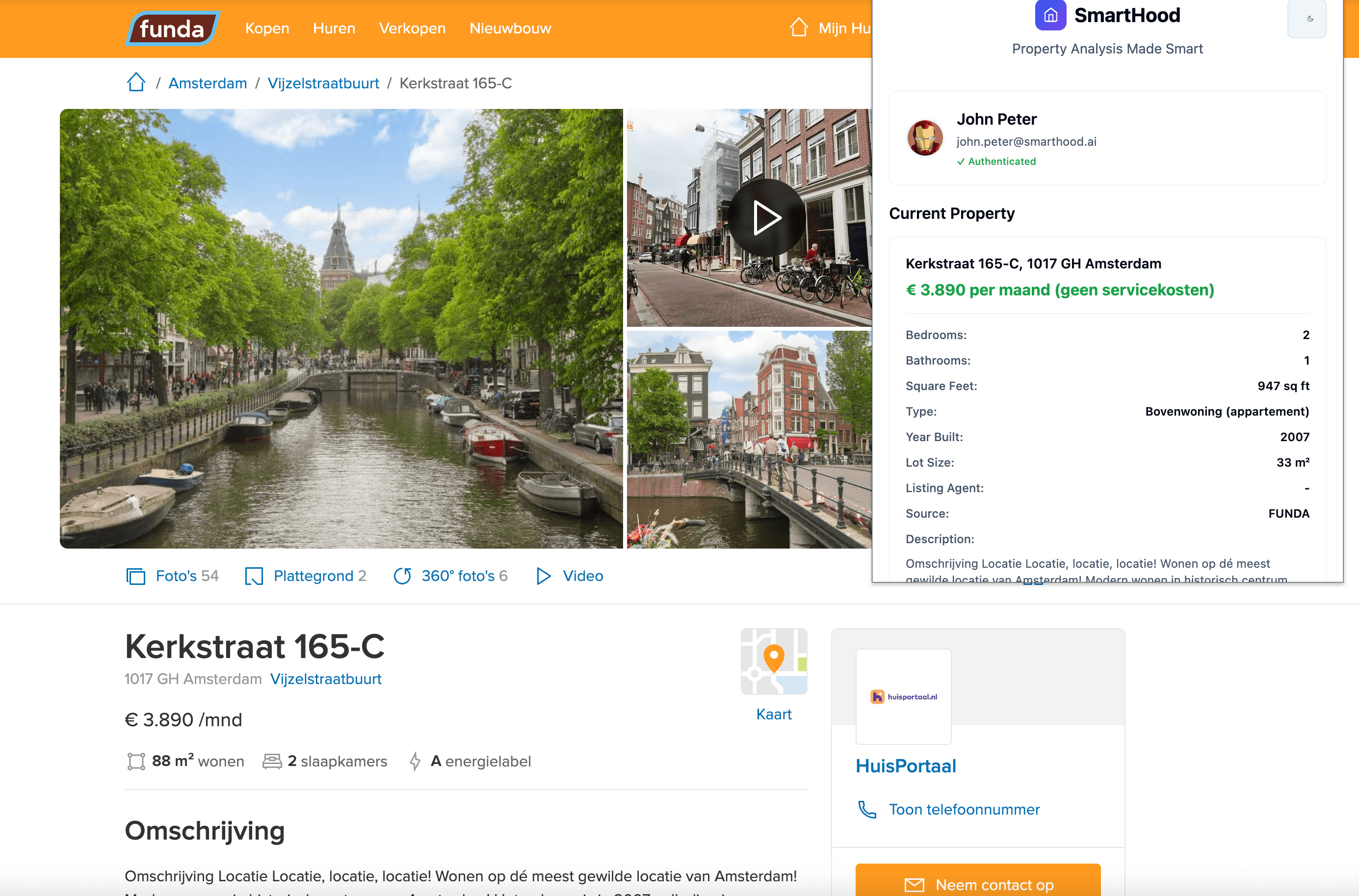 SmartHood Extension on Funda.nl