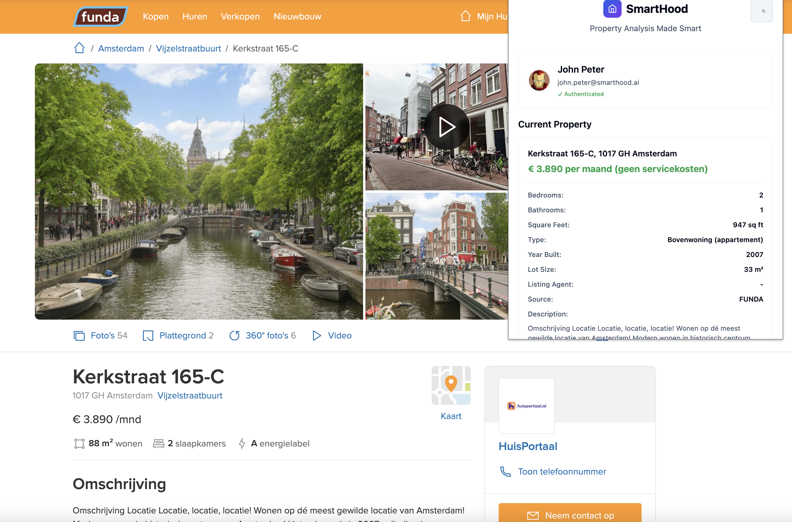 SmartHood Extension on Funda.nl